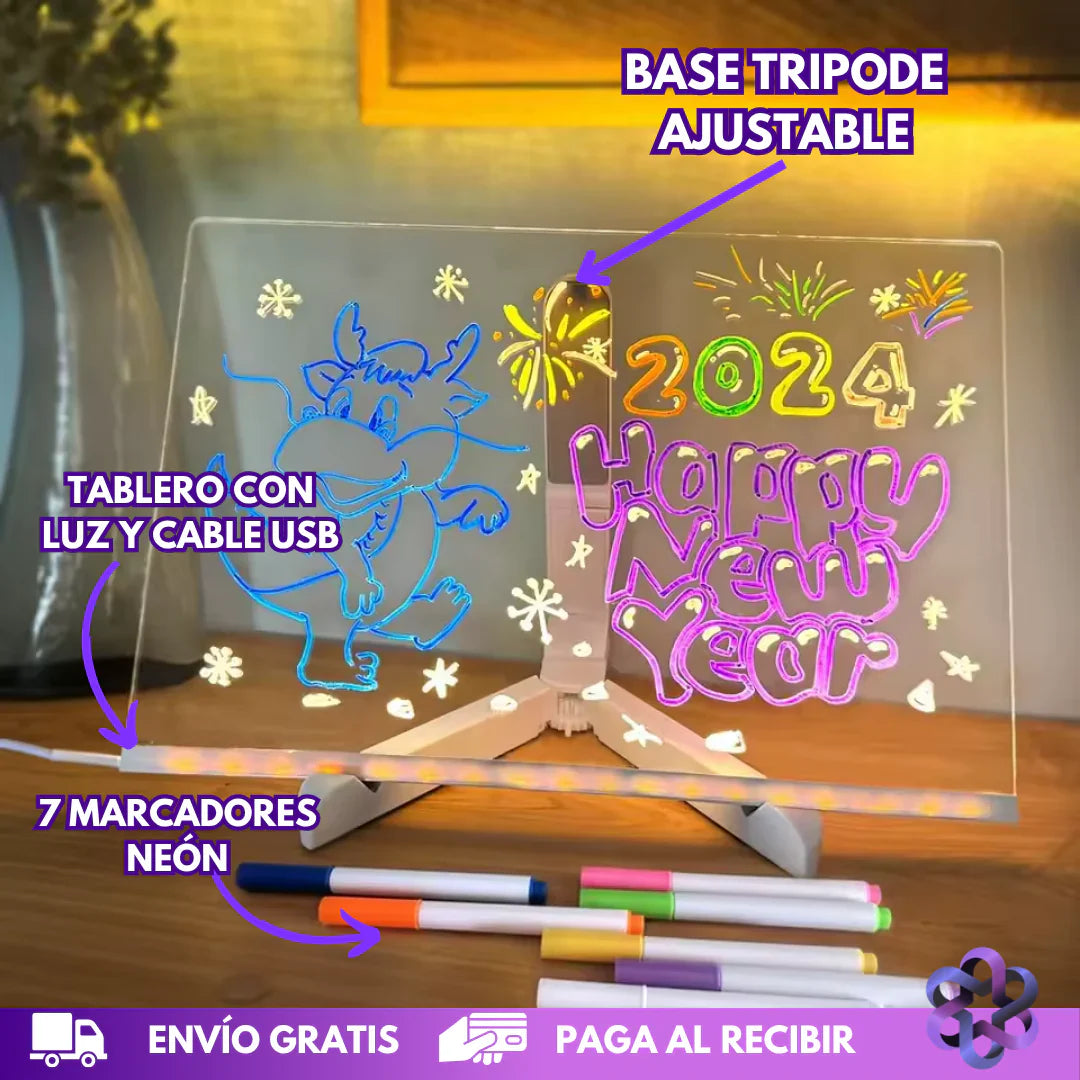 PIZARRA MAGICA NEON ORIGINAL ⭐⭐⭐⭐⭐