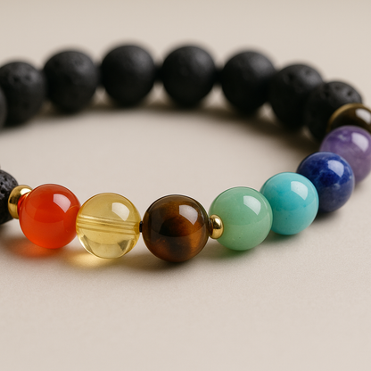 ✨ Eleva tu energía con CRISTAL-ALIGN™ y vive en armonía con la Pulsera 7 Chakras 2X1