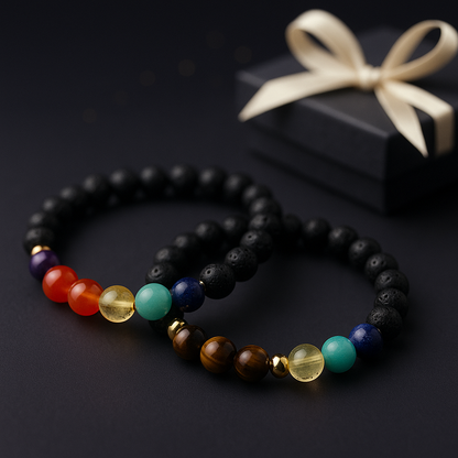 ✨ Eleva tu energía con CRISTAL-ALIGN™ y vive en armonía con la Pulsera 7 Chakras 2X1